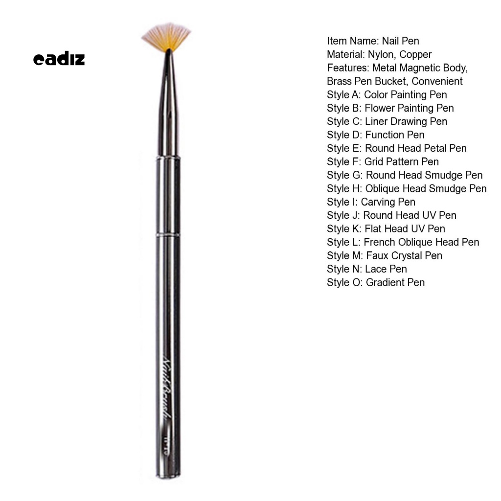 < Cadiz > Phụ Kiện Bút Trang Trí Móng Nghệ Thuật Mịn Màng Bằng Đồng Thau
