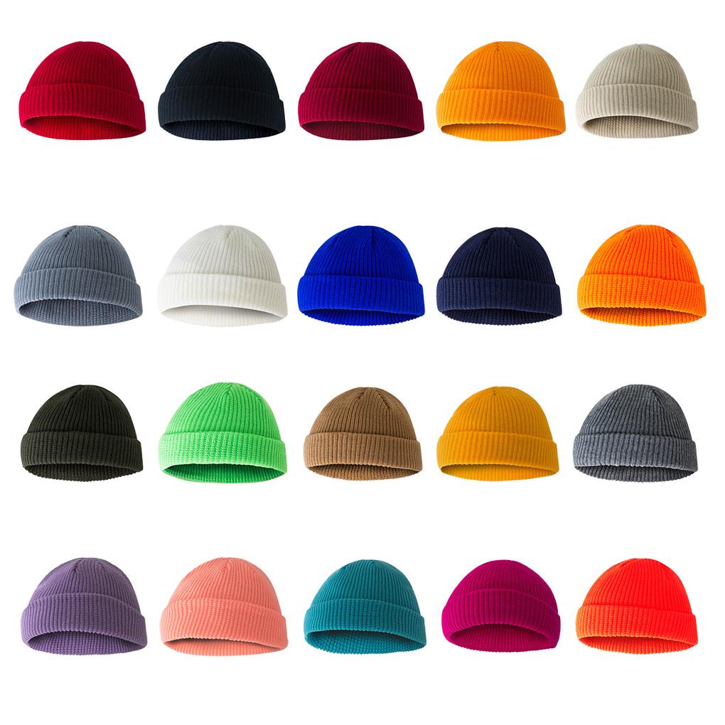 1/2/3/5 Hat Retro Fashion Warm Short Style Fisherman's Brimless Caps Quick Drying Without Deformation Knitting Design Crimpable Headgear
