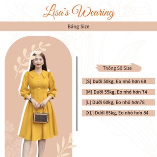 Đầm trơn chiết eo dáng xoè phối cổ nơ phù hợp công sở, dự tiệc, dạo phố,..