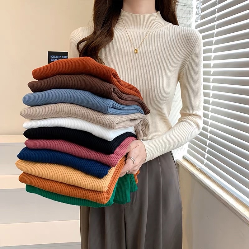 Áo len tăm dày cổ 5 phân hàng quảng châu loại 1