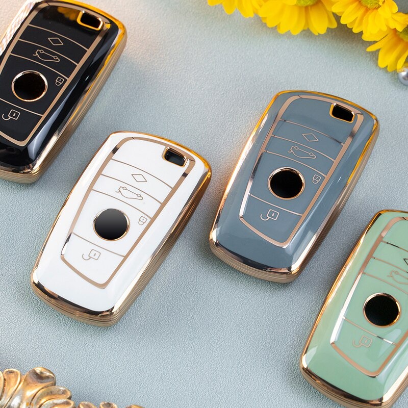 Bao Da, Vỏ Bảo Vệ, Ốp Chìa Khóa, Bọc Chìa Khóa Cao Cấp Dùng Cho Xe Ô Tô BMW Series 3, 5, 7, X, GT Mẫu Cũ