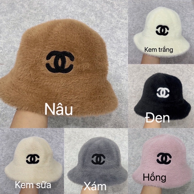 Mũ vành lông thêu chữ xịn sò nhiều mẫu hót hít