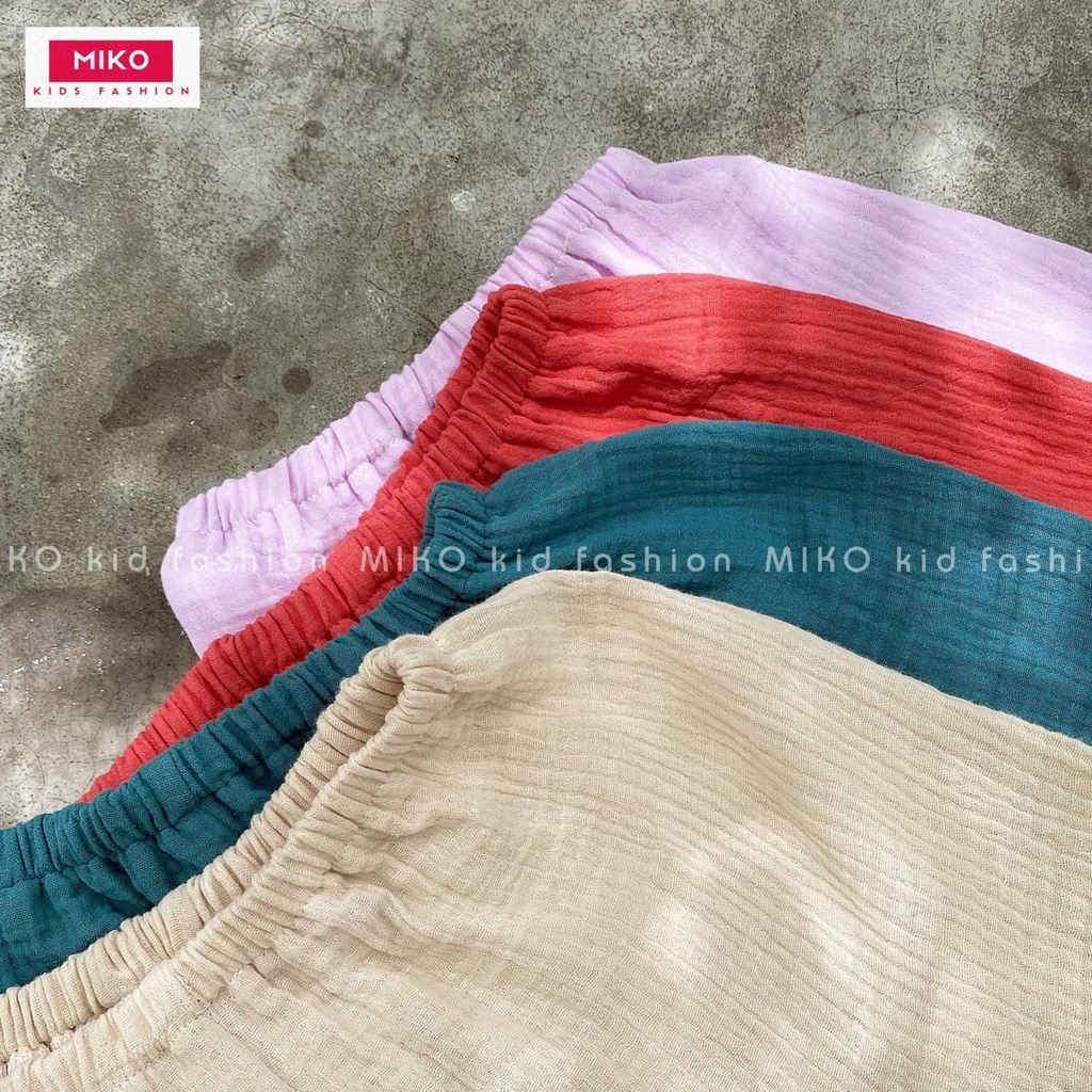 Đồ bộ bé gái MIKO vải xô muslin mẫu ANNE