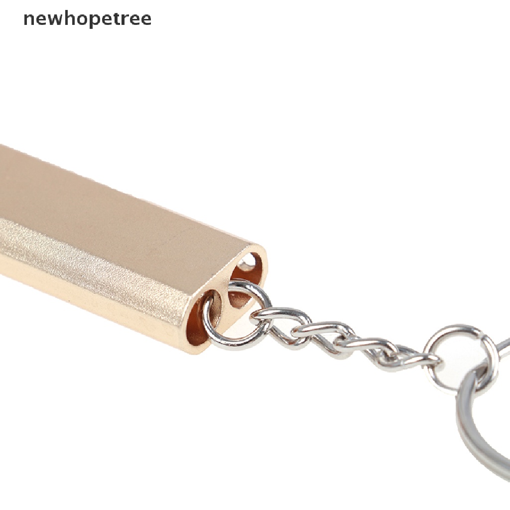 Còi Thổi Sinh Tồn Bằng Hợp Kim Nhôm Kèm Móc Khóa Tiện Lợi Vòng Cổ Bằng Da Sồi Chất Lượng Cao