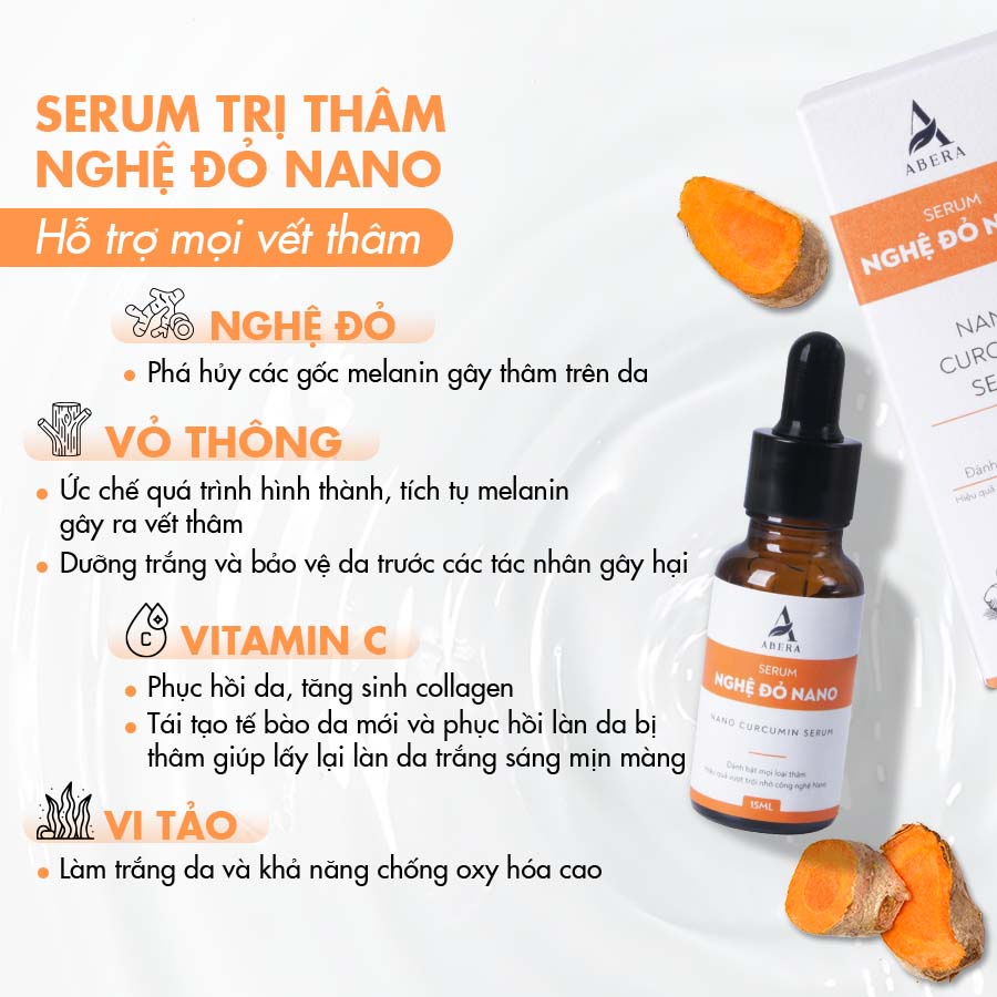 [ABERA MALL] Combo 1 Nghệ Đỏ Nano Abera và 1 Men trắng răng Kagami Abera