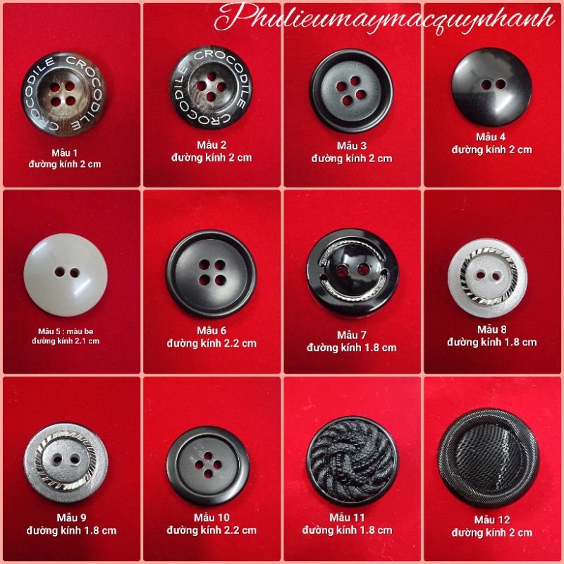 Cúc áo vest - áo manto hàng đẹp