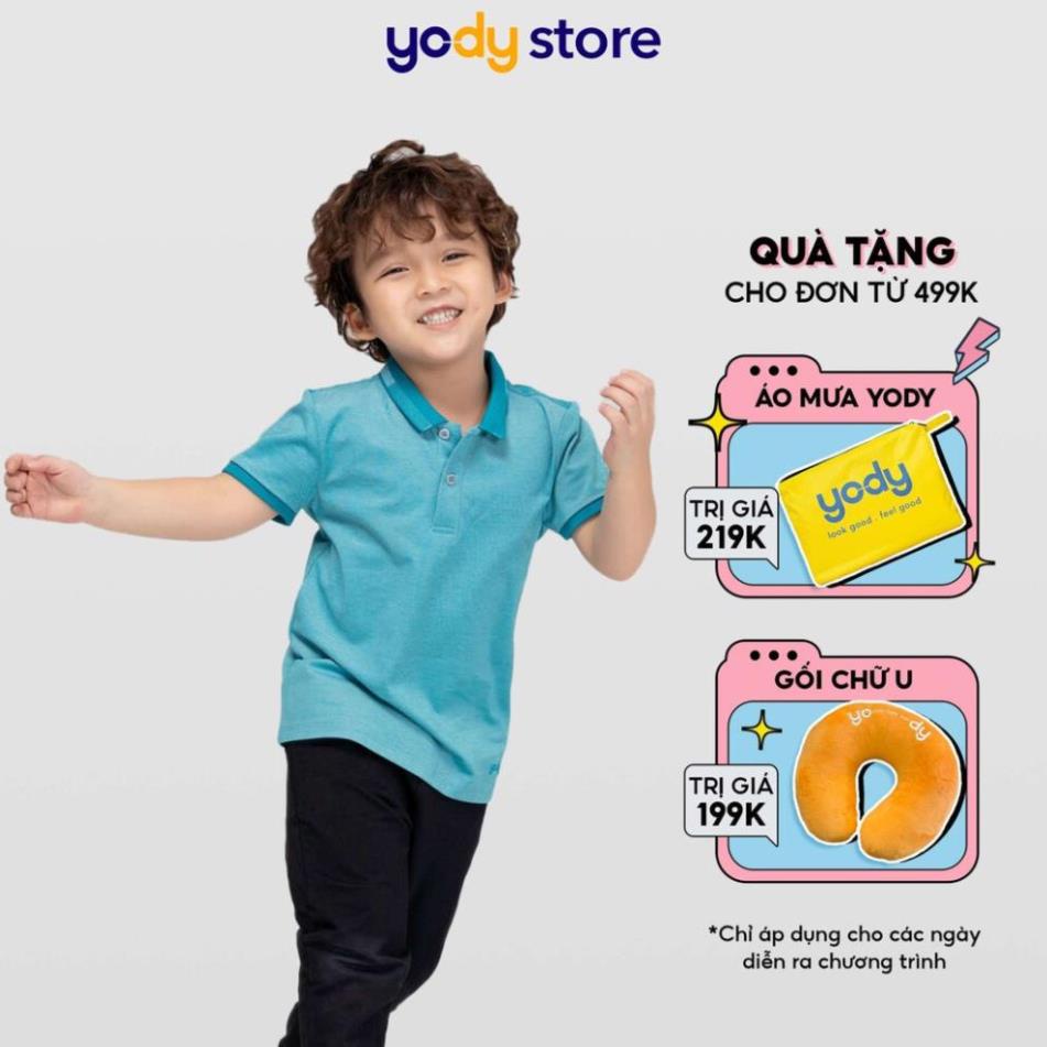 Áo polo trẻ em YODY chất liệu Pique mắt chim thoáng mát êm dịu an toàn cho bé trai bé gái APK5177
