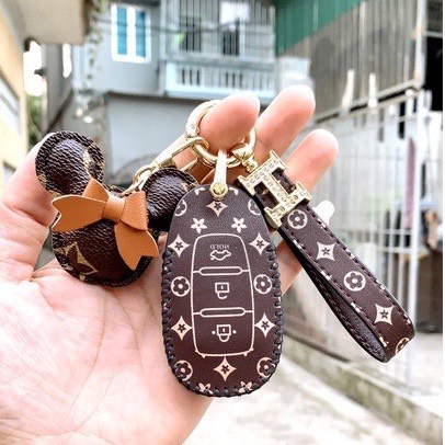 Bọc chìa khóa/Bao da LV hoạt tiết xe ô tô,  hãng HUYNDAI:I10 TM, Accent,, Creta, Santafe,.. by Ốp khóa VIP