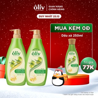 Combo Dầu gội Ôliv chắc khỏe 650ml + Dầu xả Ôliv chắc khỏe 650ml