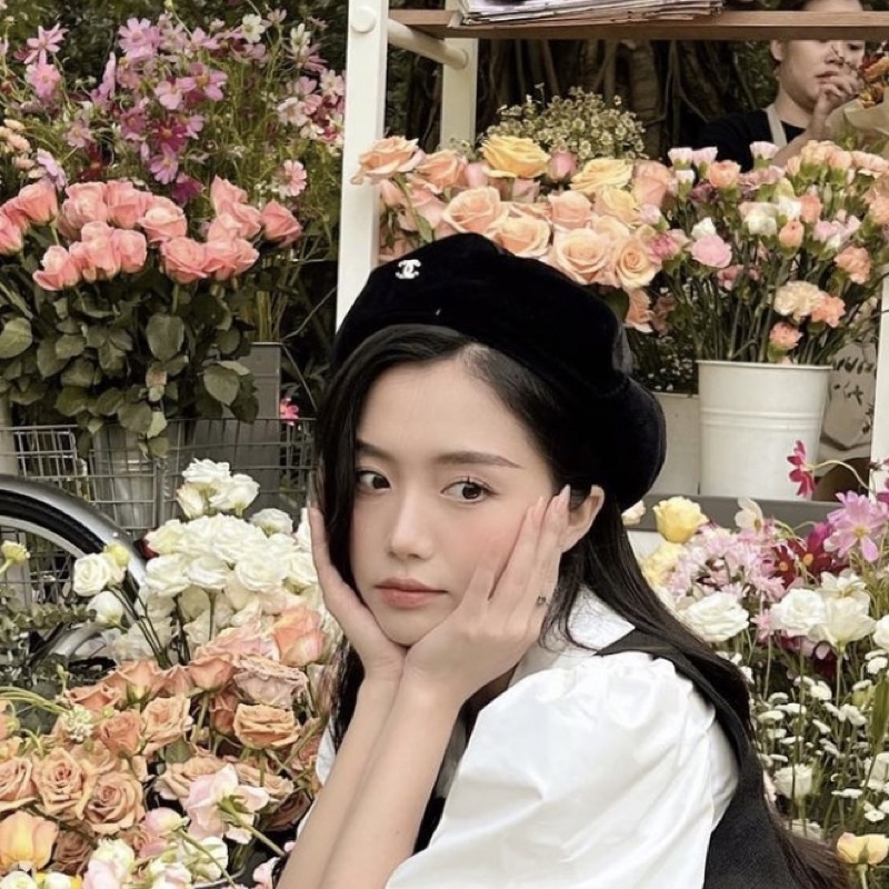 Mũ Beret màu đen nhung Phong Cách Hàn quốc, thời trang thu đông cho nữ 🌸