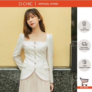D.CHIC Áo vest cổ vuông sâu vạt tròn 160361