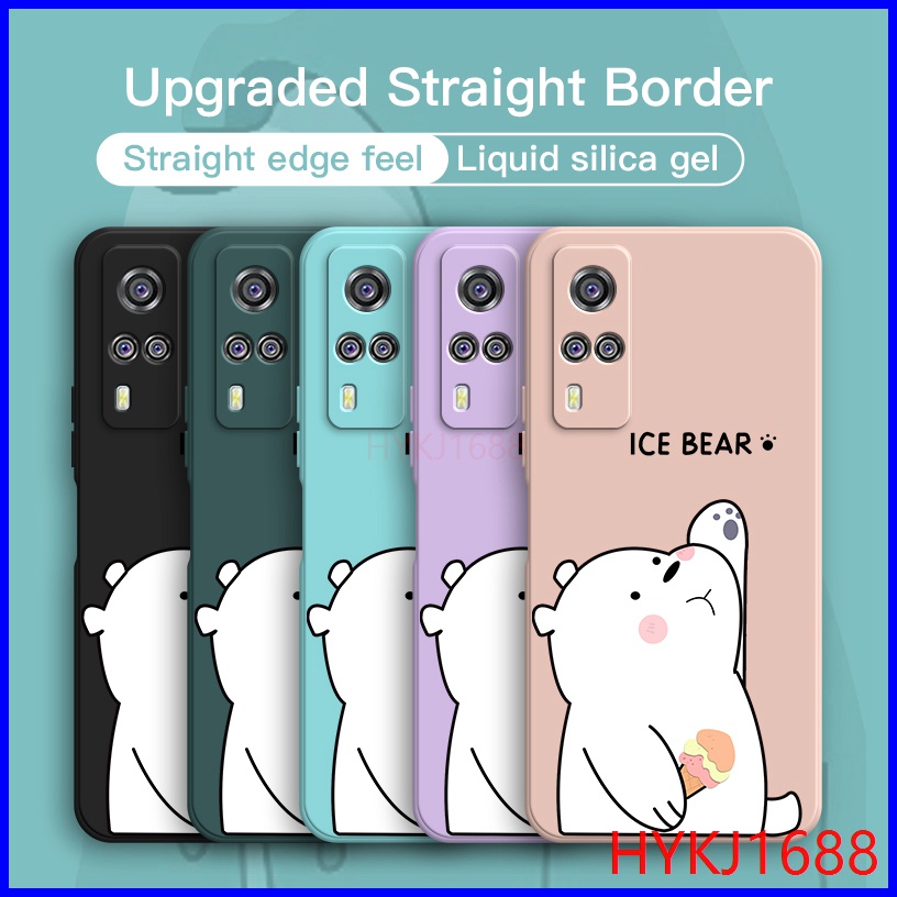 Ốp lưng Vivo Y51 ốp lưng Vivo Y53S Ốp Điện Thoại tpu Họa Tiết Chú Gấu Đội Mũ Thời Trang Cho Vivo Y51 Y53S HBX