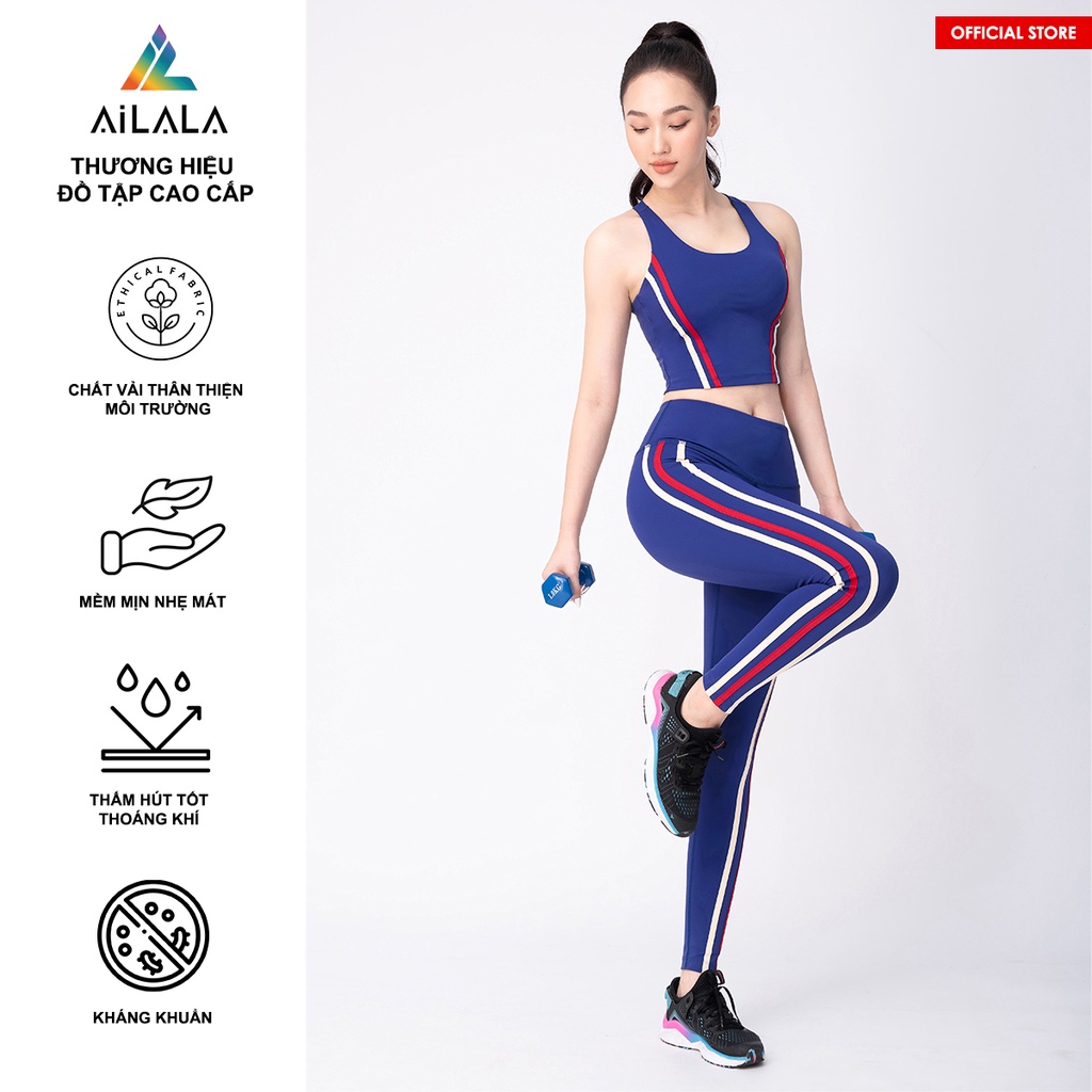 Bộ quần áo thể thao nữ AiLALA LUX32, phù hợp Yoga Gym Pilates, chất vải Hi-tech thoáng khí