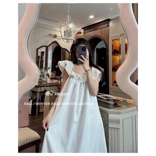 Đầm maxi trễ vai trắng