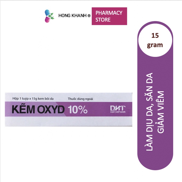 Kem Kẽm Oxyd 10% DHT tuýp 15 gram