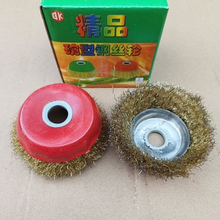 Bánh cước chén thau chà sắt dạng tròn kim loại 1T dùng cho máy mài 1 tấc 1T2