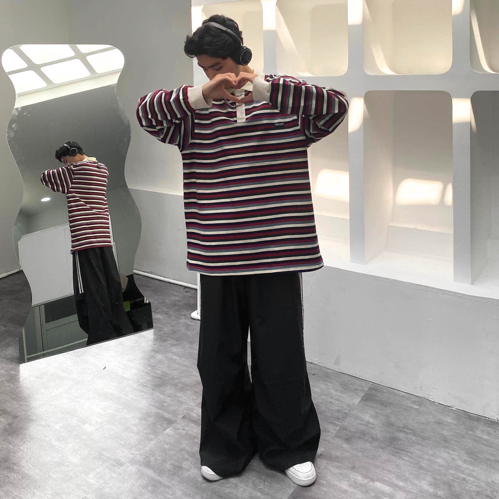 ÁO THUN FF FORM RỘNG STRIPED SWEATSHIRT, VẢI THUN 2 CHIỀU COTTON 250GSM