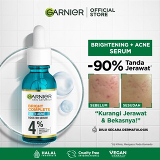 Image of Garnier Bright Complete Anti Acne Serum 15/30ml- Skincare Wajah Jerawat Treatment Flek Hitam Semua Bekas Jerawat
