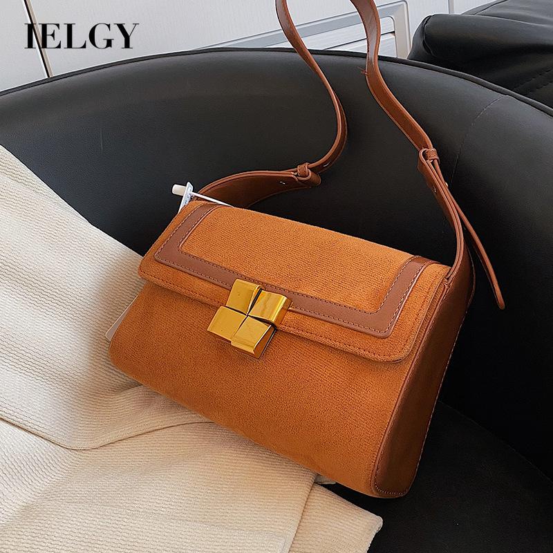 Túi Đeo Chéo Dáng Vuông Nhỏ Màu Xanh Dương Phong Cách retro Đường Phố Cho Nữ