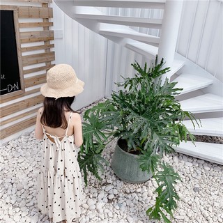 ( Ảnh Thật ) Váy Đầm Maxi đuôi cá Chấm bi Bé Gái