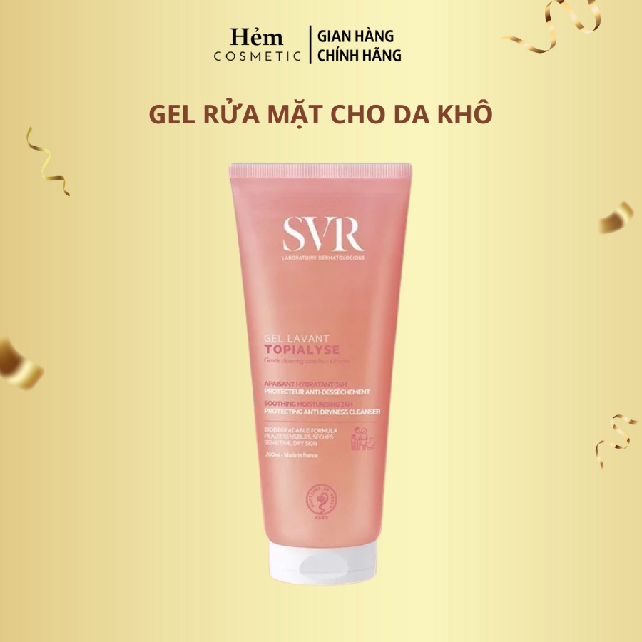 Gel làm sạch không chứa xà phòng dành cho da khô SVR TOPIALYSE Gel Lavant 55ml/200ml - Hẻm Cosmetic