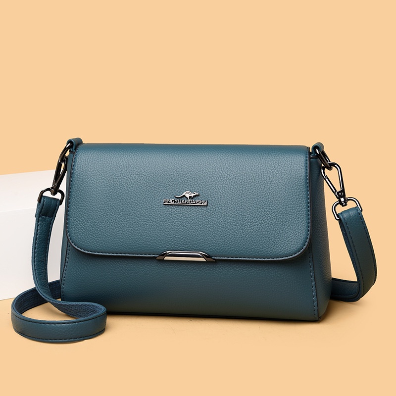 Túi Đeo Chéo Da Mềm Hình Vuông Màu Trơn Thời Trang 2022 Cho NữTúi Xách Phong Cách Đường Phố Cho Mẹ Và Bé