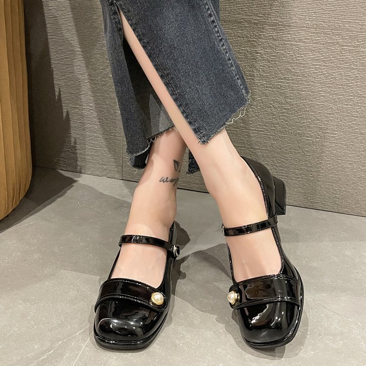 Giày Cao Gót Mũi Tròn Màu Trơn Thoải Mái Thời Trang Dành Cho Nữ