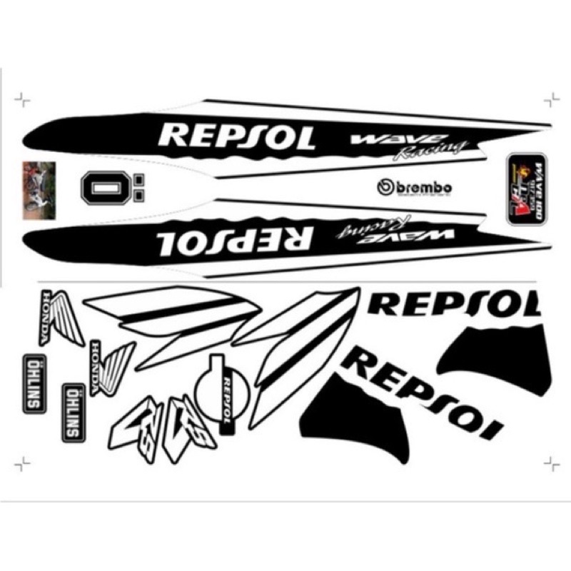 Tem Rời Wave 110, 100cc, 50cc REPJOL Đen nền trắng ⚜️