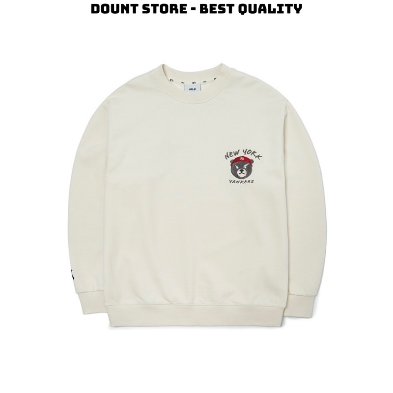 Áo Sweater MLB in Logo vải nỉ cao cấp Áo Swt NY in hình mới nhất