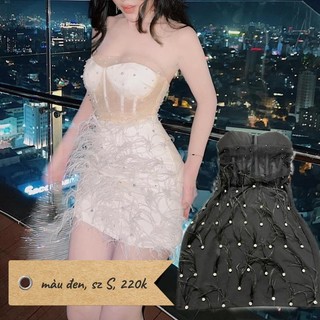 ĐẦM ĐEN CUP NGỰC  KÈM HÌNH THẬT.
