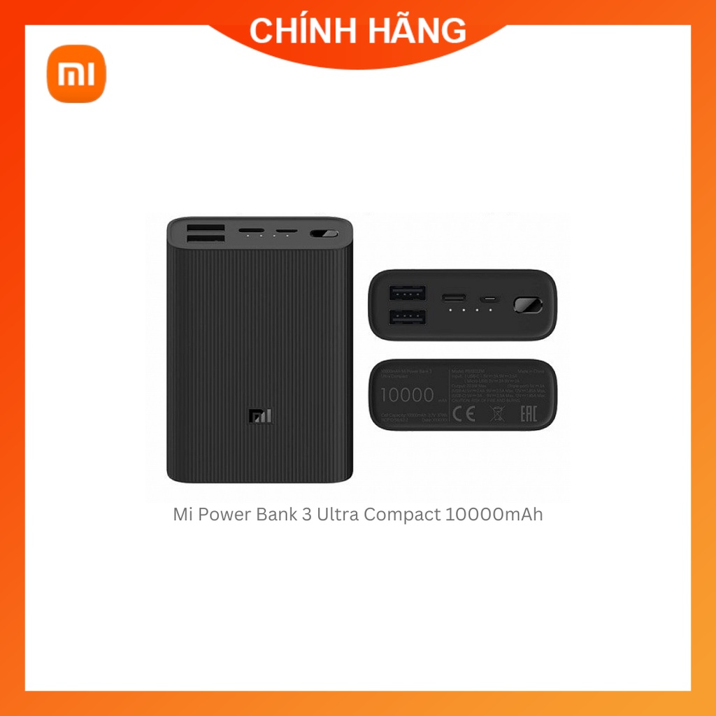 Pin dự phòng 10000mAh Mi Power Bank 3 Ultra Compact BHR4412GL PB1022ZM