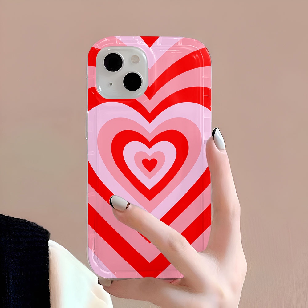 Ốp Điện Thoại Trong Suốt In Hình Trái Tim Cho iphone 14promax 11 13 12 7Plus X XS Max