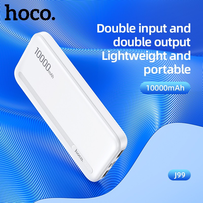 Pin sạc dự phòng Hoco J99 10000mAh Input typeC và microUSB, Output max 2.1A - Hãng phân phối