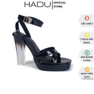 Giày sandal cao gót đế vuông 12p quai chéo mika ombre hadu m129 - bh 24t