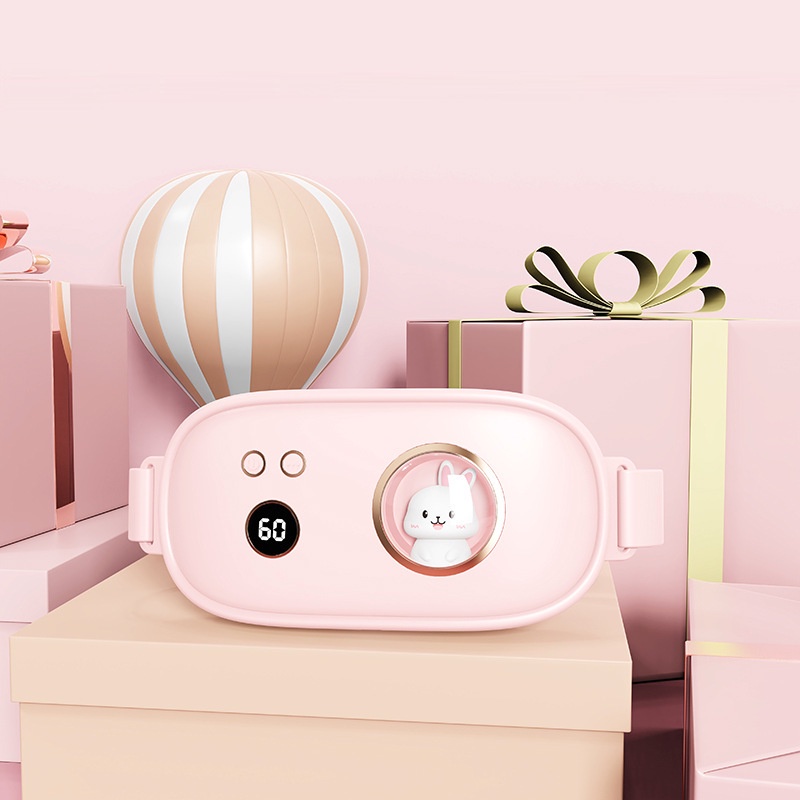 Đai massage bụng kinh giảm mỡ giảm cân nữ, máy chườm nóng giảm đau bụng kinh đau lưng sạc pin cao cấp