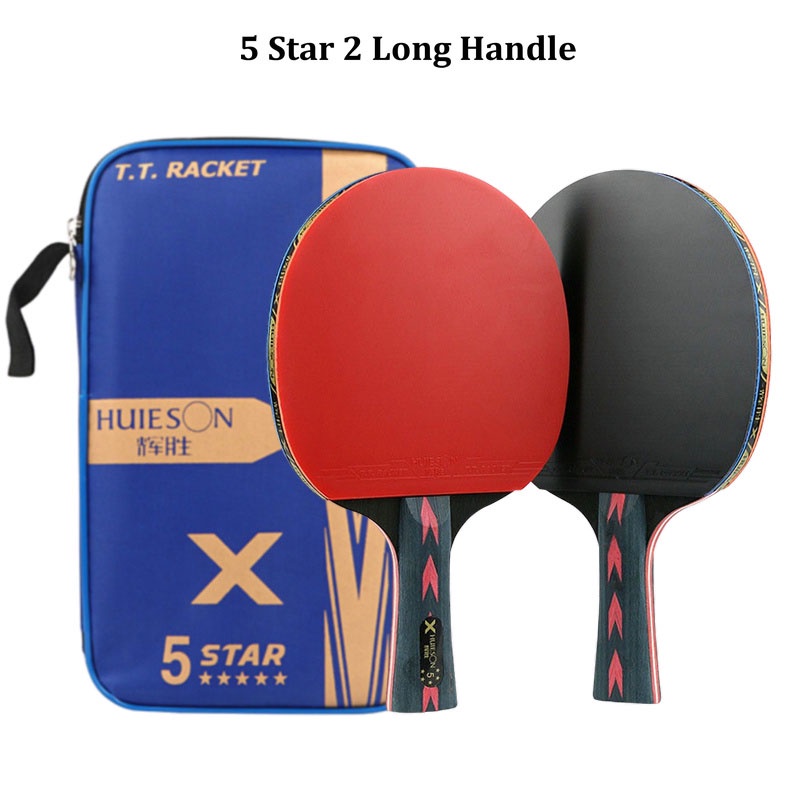 Vợt Đánh Bóng Bàn Huieson 5 / 6 Star Bằng Carbon Kèm Túi Đựng Tiện Lợi