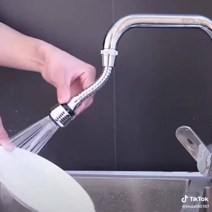 Đầu Vòi Nước Tăng Áp Inox Có Nút Điều Chỉnh Xoay 360 Tiện Lợi