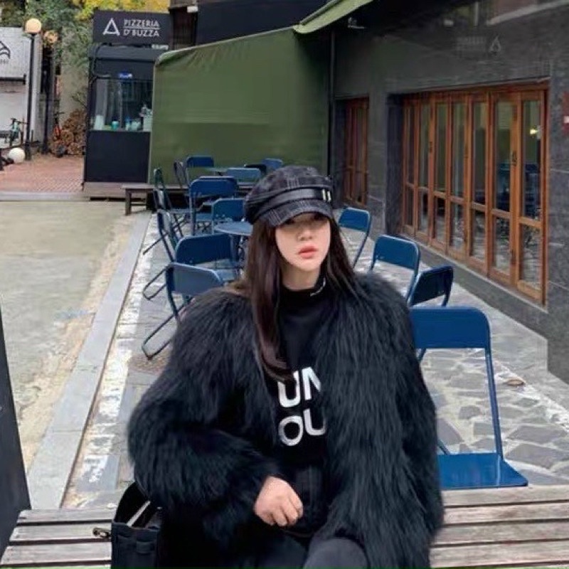 Áo khoác lông thú dài cho nữ cao cấp sang chảnh