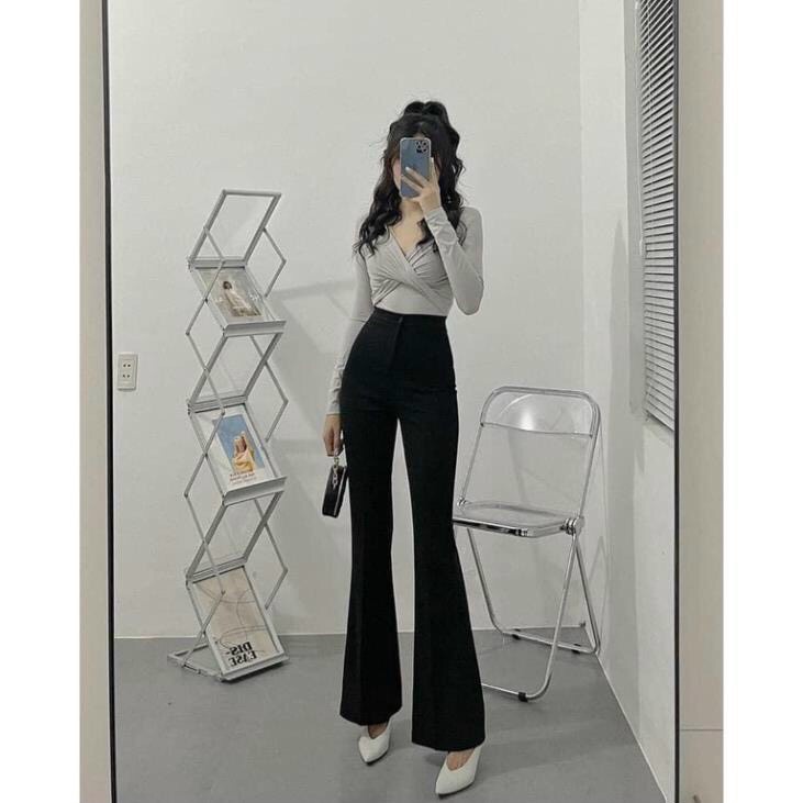 Quần Ống Loe Chất Umi Kèm Ảnh Thật Đủ Size Tôn Dáng Cá Tính Sang Chảnh Cho Nữ Công Sở Đi Làm Đi Tiệc ATN CLOTHING