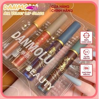 Set 4 son kem vỏ nhung mờ CVZ unicorn color lip glaze Best Cool Tint