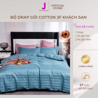 Drap gối cotton sọc 3f khách sạn jeju
