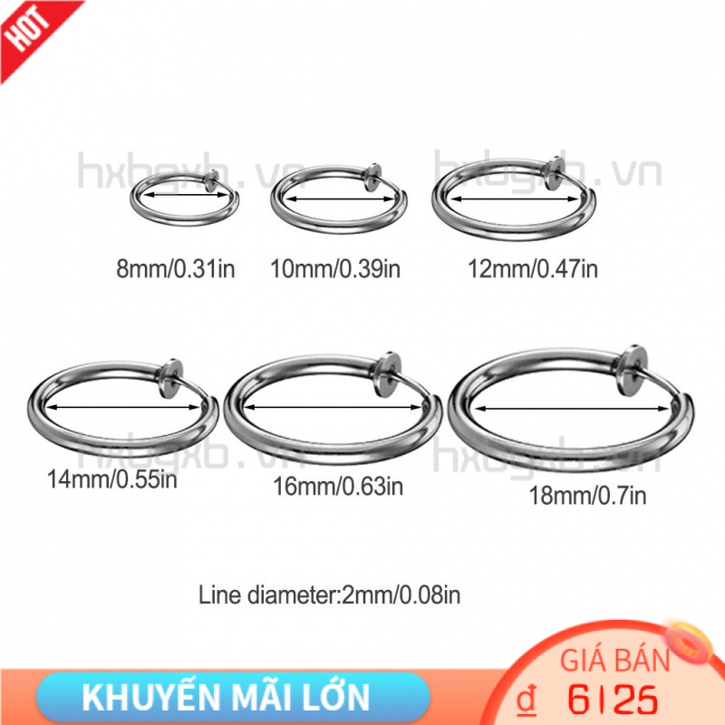 Khuyên Mũi Giả Từ Tính Bằng Thép Không Gỉ 2 Màu 0x14