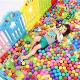 Túi 100 bóng nhựa cho bé nhựa căng bóng, bền màu.