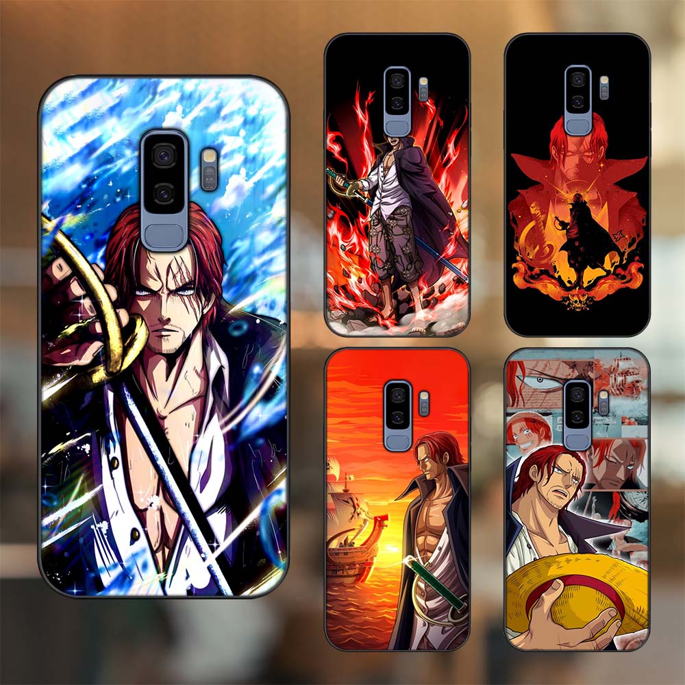 Ốp lưng Samsung S9 Plus viền đen in hình Shanks One Piece Đảo Hải Tặc