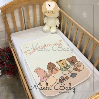 Tấm lót chống thấm trải giường cho bé nằm hoạ tiết 4D thoáng khí, êm ái cho bé kích thước 50*70cm Michi baby MC40