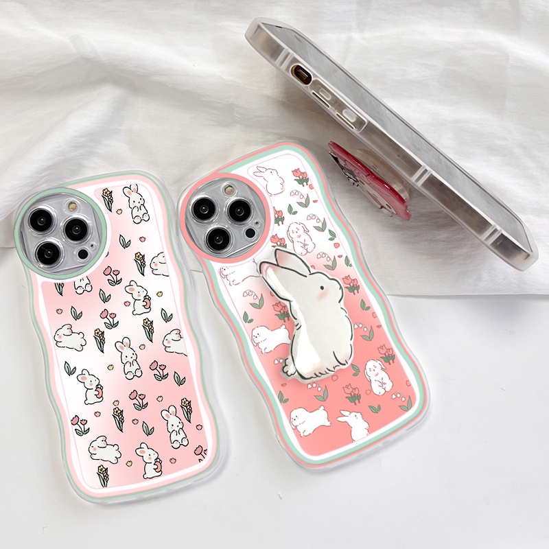 OPPO A7 A5S A12 A9 A5 A3S A12E A74 A95 A71 A76 A36 A94 2020 4G Cho Ốp lưng điện thoại In Hình Rabbit