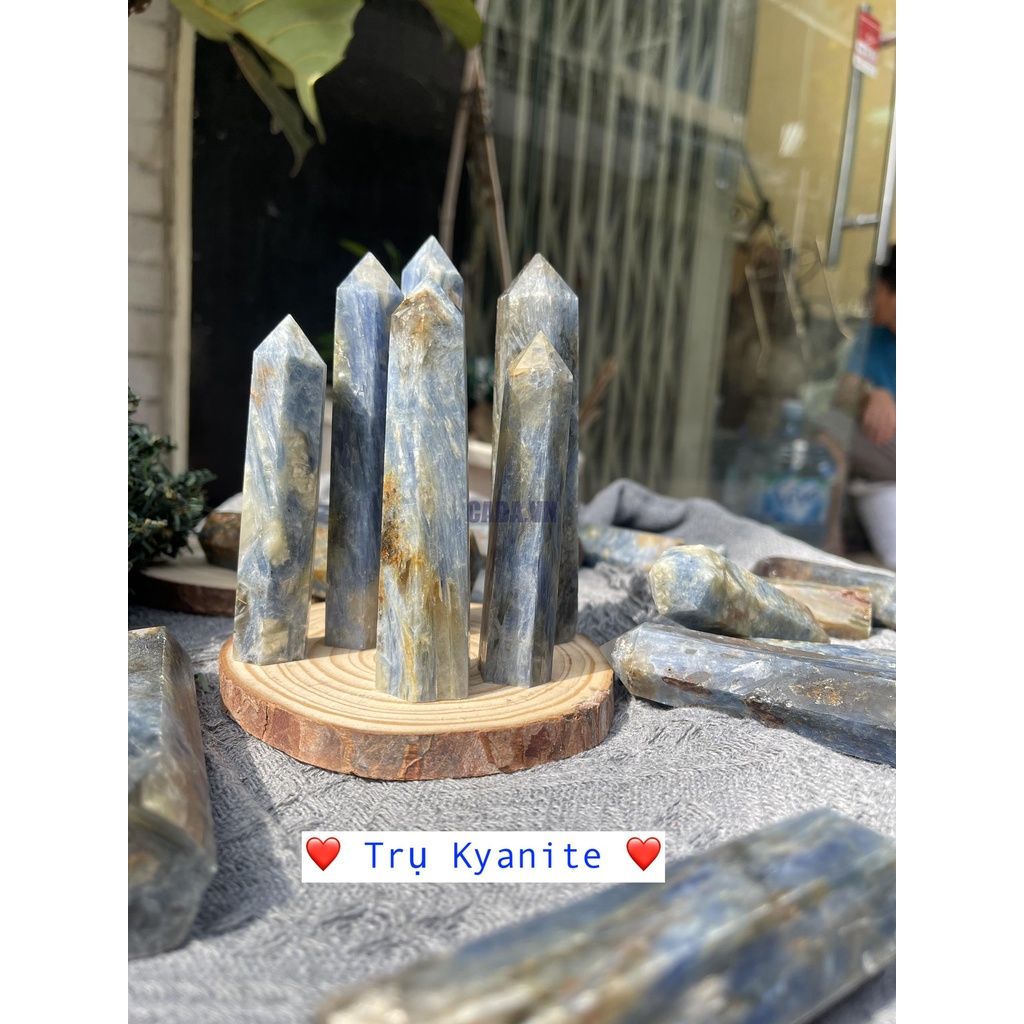 Trụ đá màu xanh biển ( Kyanite ) | Đá thanh tẩy, sưu tầm, trang trí | CADA DECOR