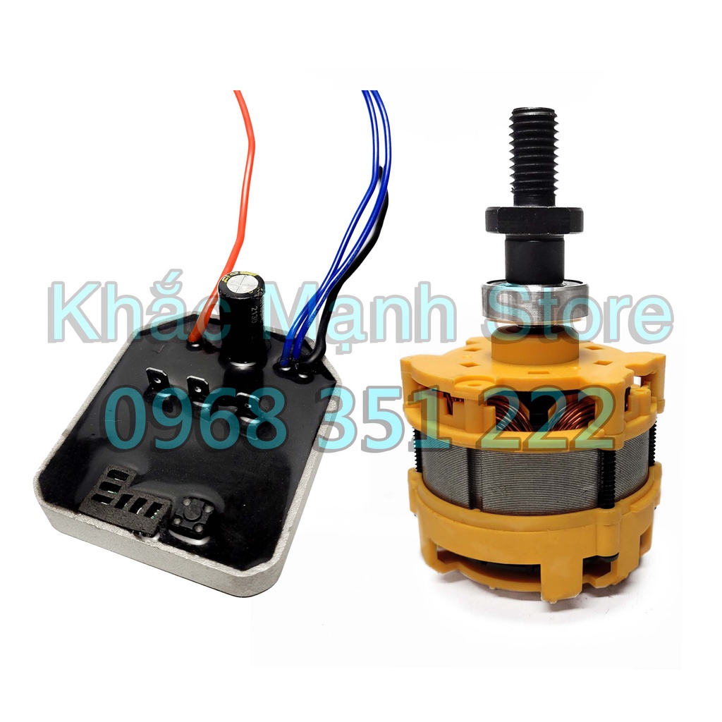 Động cơ kèm mạch không chổi than liền khối tua cao 18000rpm thay thế cho máy cắt cỏ không chổi than LAPUSEN-MAKITA