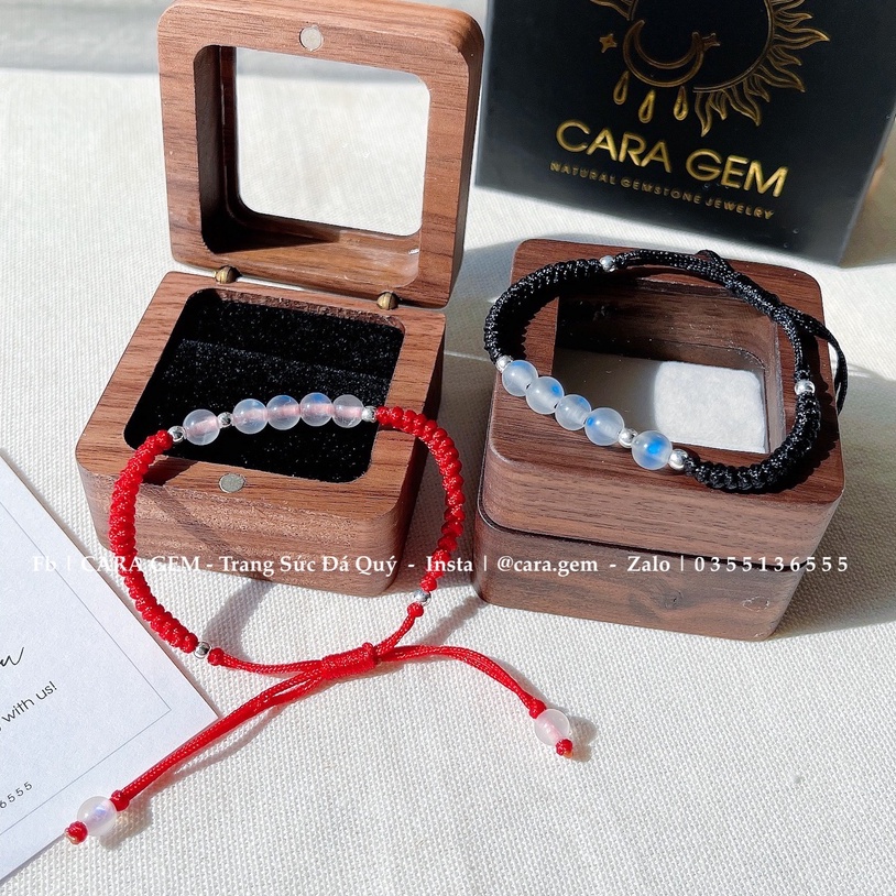 Vòng tay nữ đá Moonstone chữ sinh SP220 cara gem