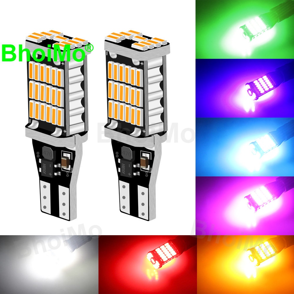 Đèn LED lùi đỗ xe/báo hiệu rẽ T15 45SMD W16W 4014 920 921 912 DC12V 6000K siêu sáng cho mô tô tự động